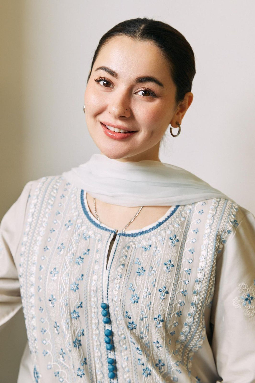 ZARA SHAHJAHAN - Embroidered & Printed Dupatta 3pc Lawn Dress