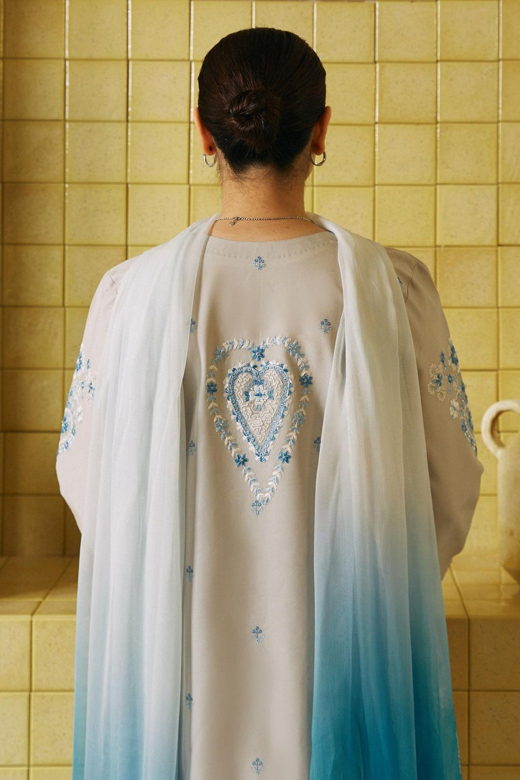 ZARA SHAHJAHAN - Embroidered & Printed Dupatta 3pc Lawn Dress