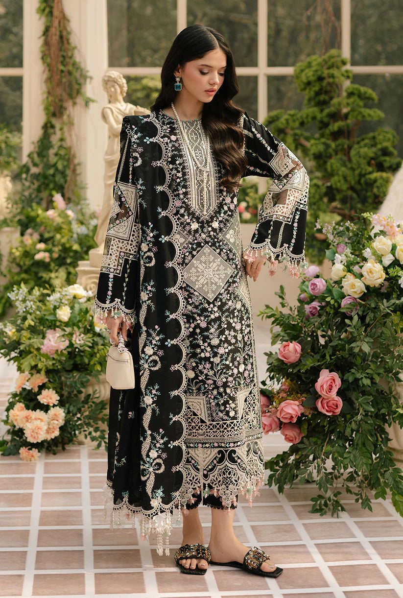 BIN ILYAS -  Embroidered & Embroidered Dupatta 3pc Lawn Dress