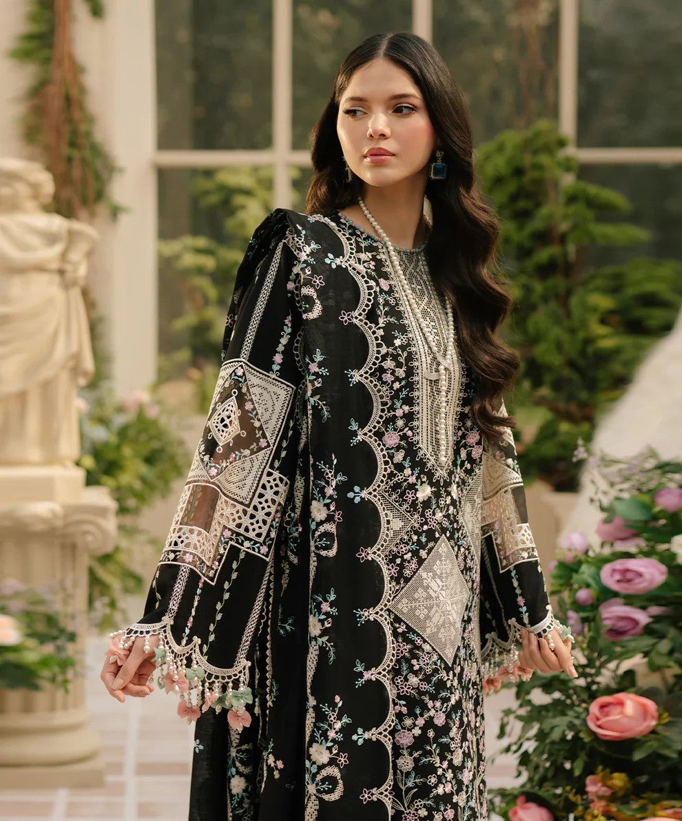 BIN ILYAS -  Embroidered & Embroidered Dupatta 3pc Lawn Dress