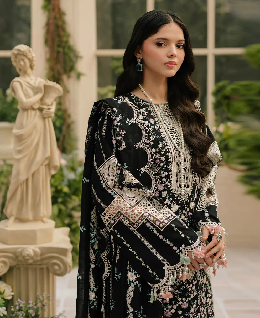 BIN ILYAS -  Embroidered & Embroidered Dupatta 3pc Lawn Dress