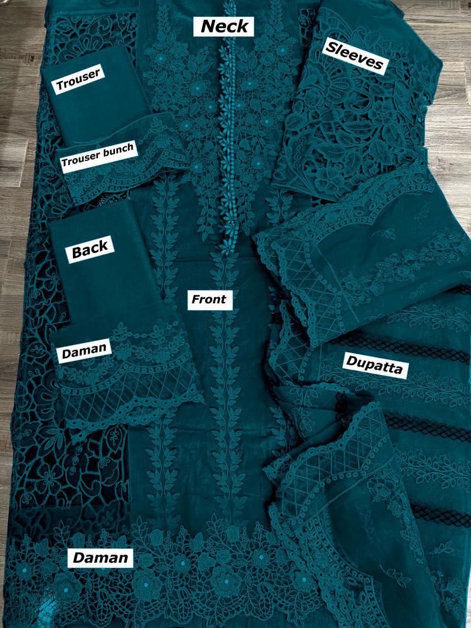 MARIA. B -  Embroidered & Embroidered Dupatta 3pc Lawn Dress