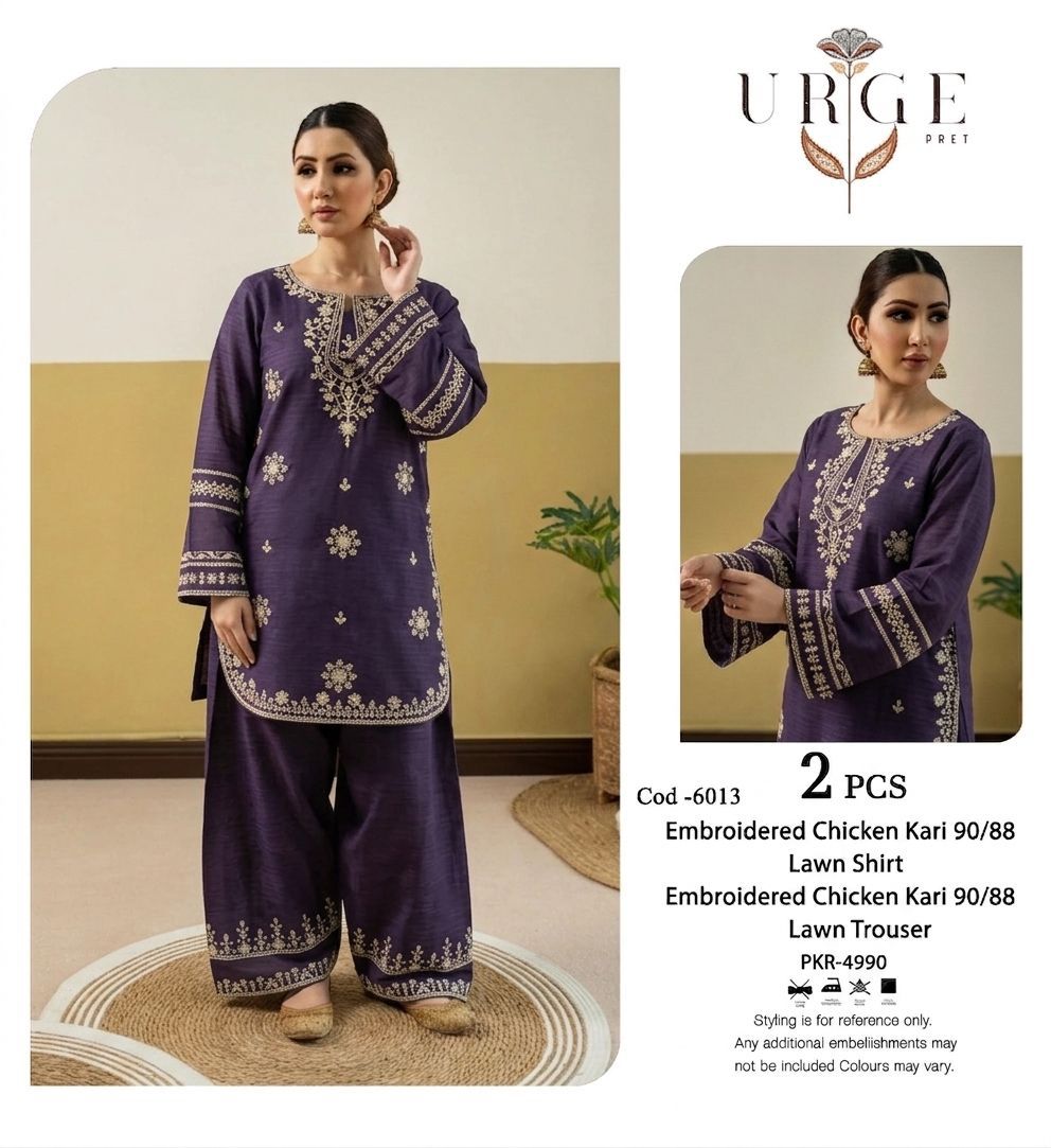 URGE|Embroided|2pc
