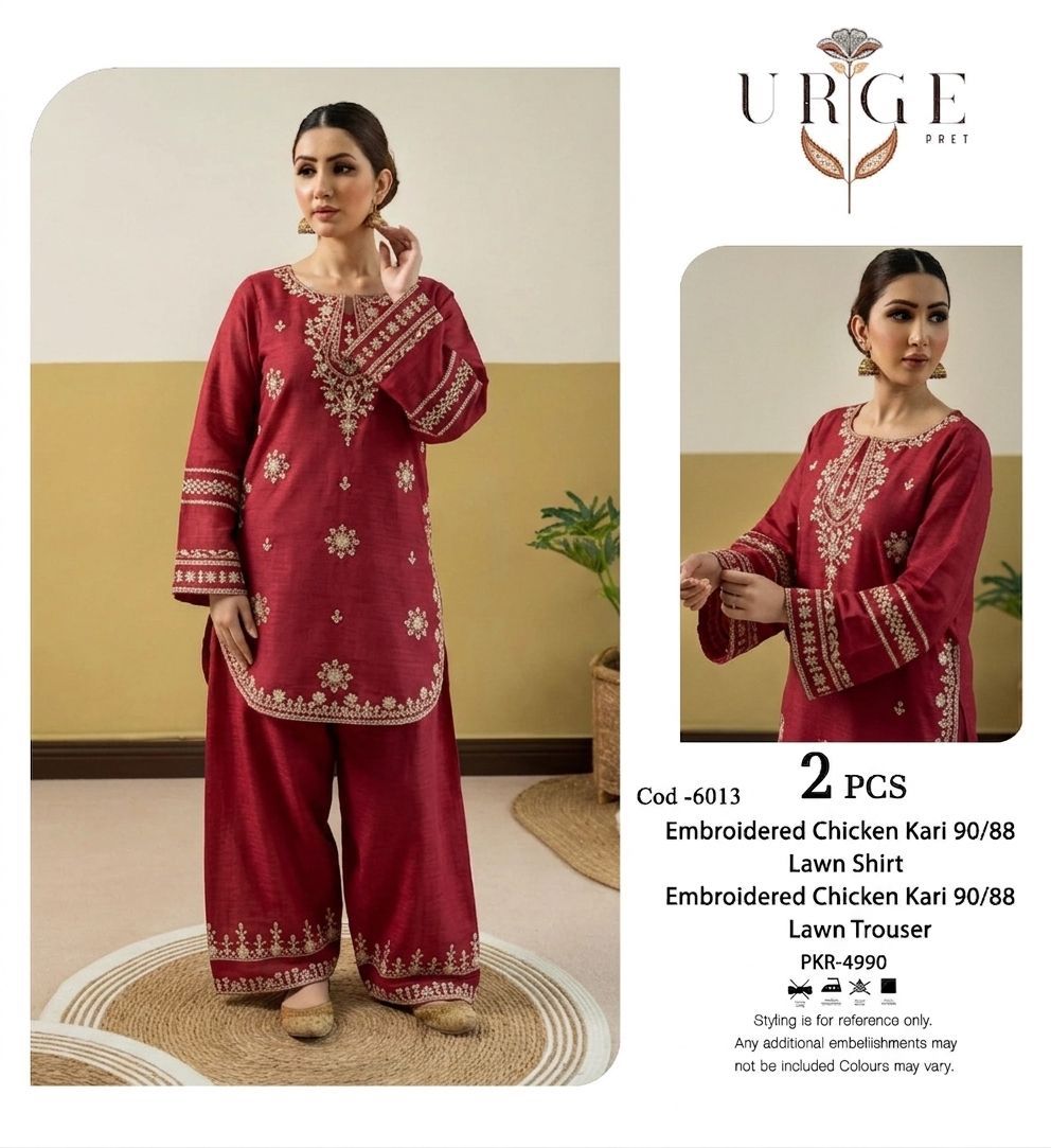 URGE|Embroided|2pc