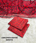 Maria.B Printed 3pc Lawn with Sheffon Duppata