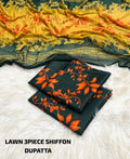 Maria.B Printed 3pc Lawn with Sheffon Duppata